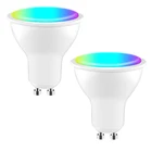 Светодиодная лампа Zigbee GU10 RGB 4 Вт, RGB-подсветка, RGB-подсветка, 16 млн цветов, Голосовое управление Alexa, Echo, Google Home