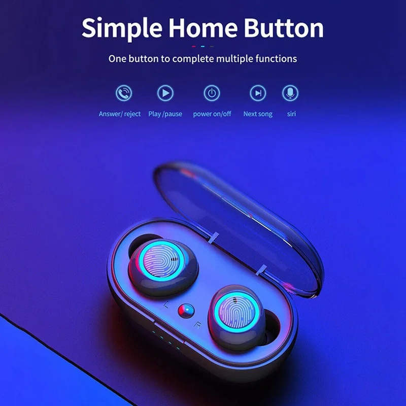 

TWS-наушники Y50 с поддержкой Bluetooth 2021 и зарядным футляром