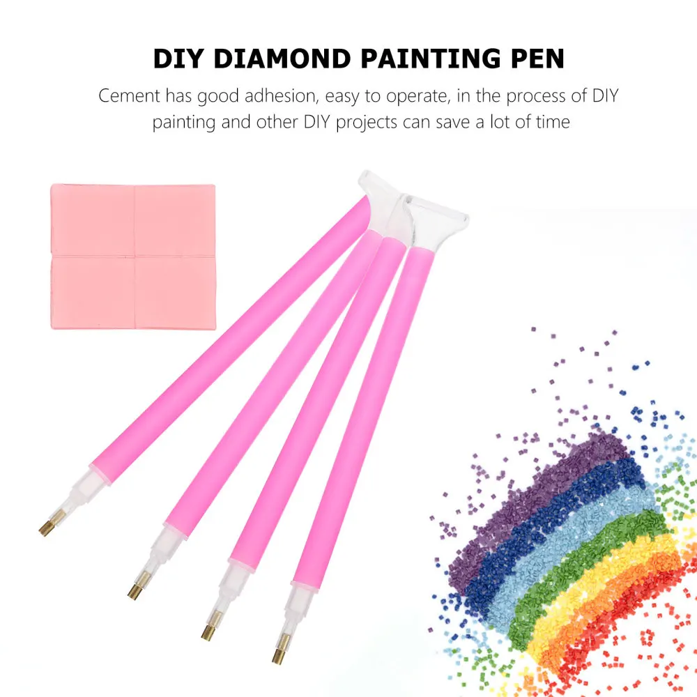 

4pcs Diamond Painting Pens 5D DIY Diamond Painting Tool with 100 Paint Glue Clay