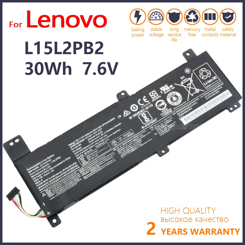 

New Genuine L15L2PB2 L15M2PB2 L15C2PB2 Laptop Battery For LENOVO IdeaPad 310-14ISK 310-14IKB L15L2PB3 7.6V 30WH Batteries