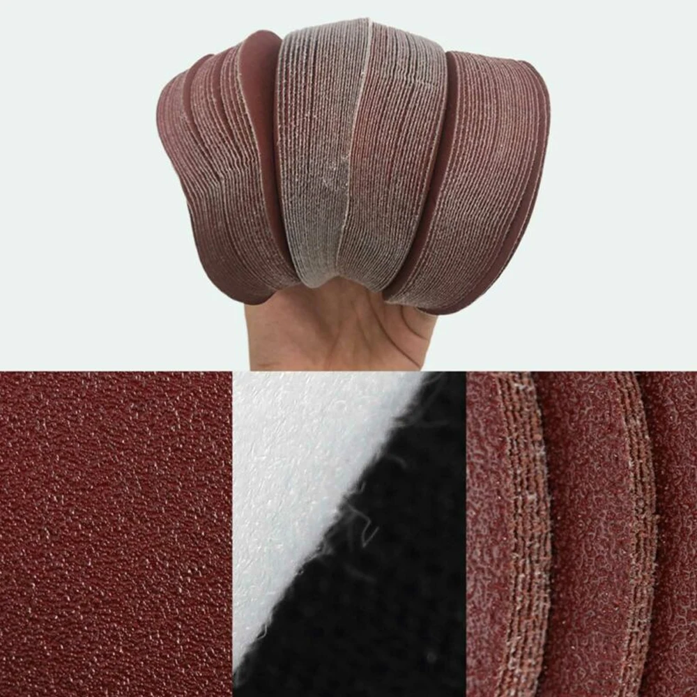 

50/100pcs 125mm Round Shape Sanding Discs Sandpaper Eight Hole Disk Sand Sheets Grit 80-3000 Hook and Loop Sanding Disc Polis