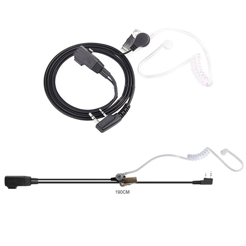 

Air Acoustic Tube Headset for Walkie Talkie Baofeng Radio Earphone PTT with Microphone for UV-5R 888S Guard Earbuds 5Pcs