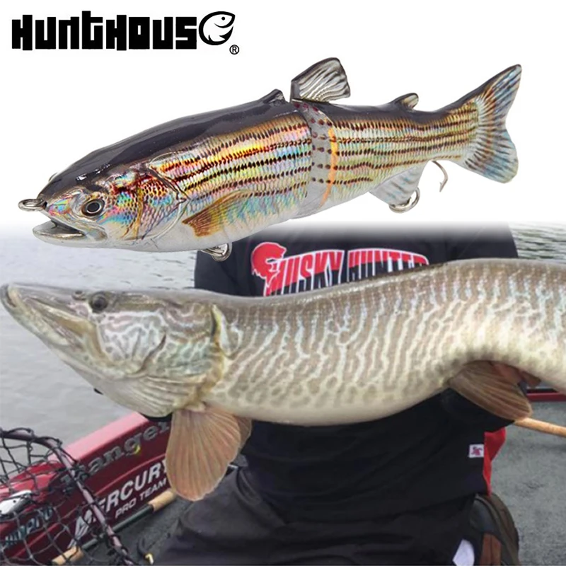 Hunthouse Muskie Musky яркая Лазерная приманка 185 мм 65 г воблеры 2 секции свимбейт брендовая
