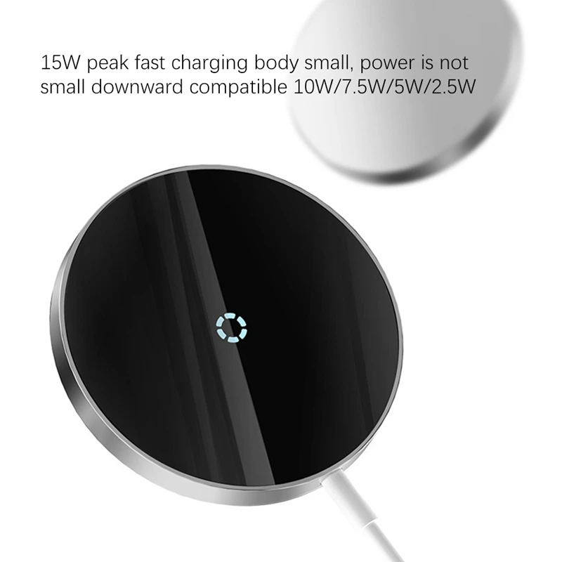15W Wireless Charger Type-C Ultra-Thin Magnetic With Automatic Cooling For Iphone12 Series | Электроника
