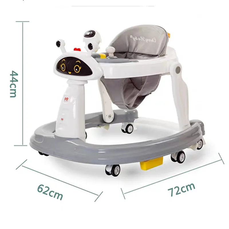 Baby walker multifunctional anti-o-leg rollover 6-18 months old male baby can sit by pushing |