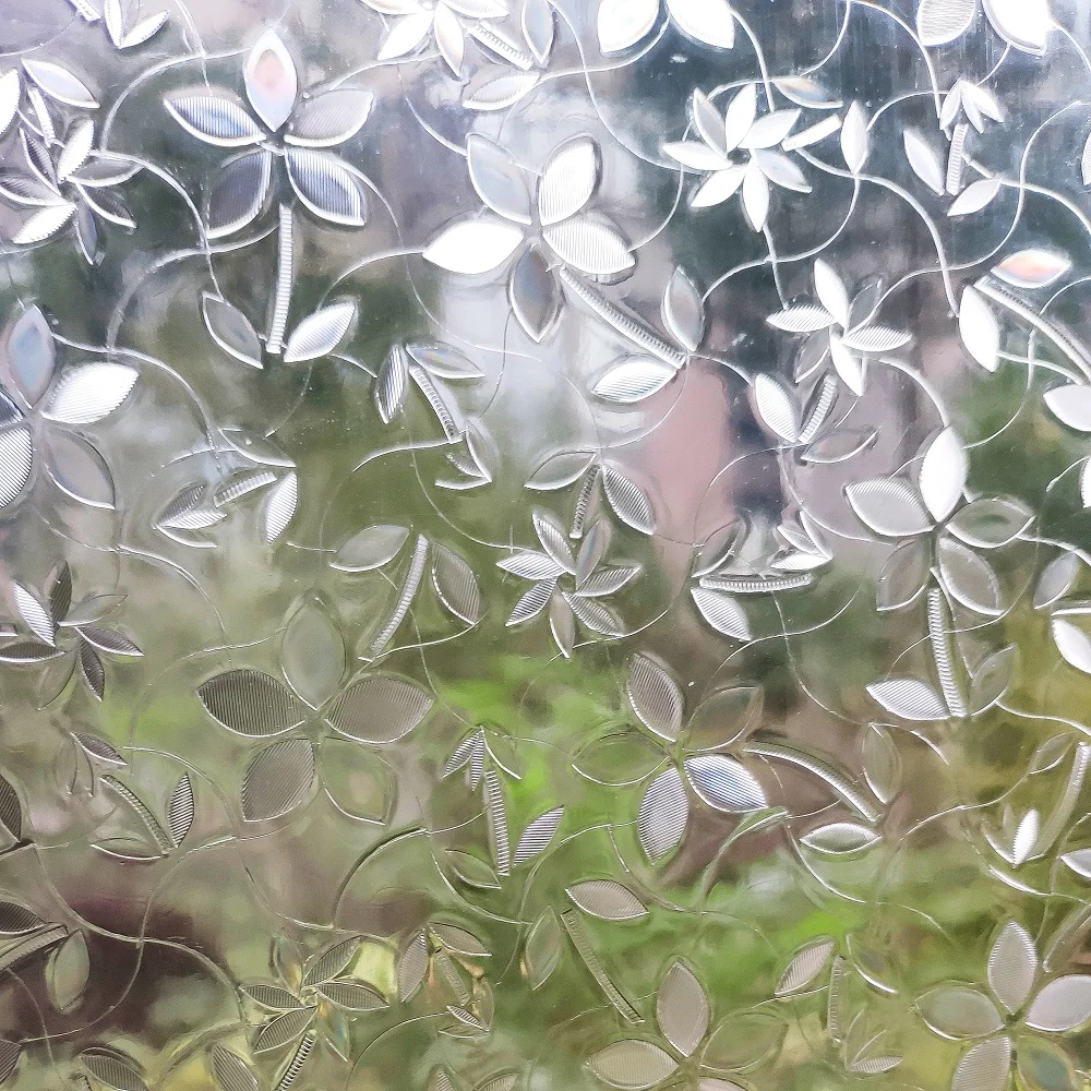 Небольшая Цветочная стеклянная пленка статическая самоклеящаяся с