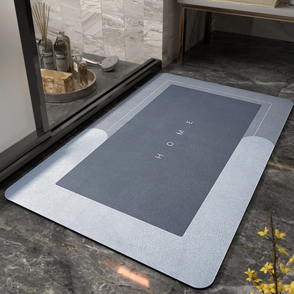 

60x40cm Super Absorbent Bath Mat Quick Drying Bathroom Carpet Modern Simple Non-slip Floor Mats Home Oil-proof Kitchen