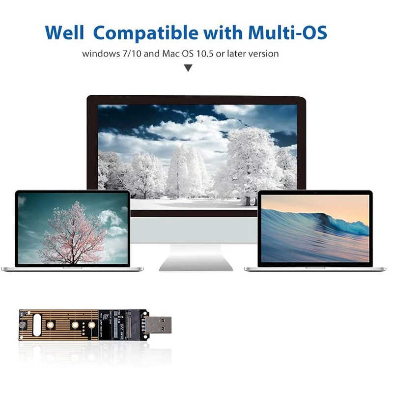 M.2 SSD на USB 3.1 Type A карта Pcie основе M Key жесткий диск конвертер считыватель |