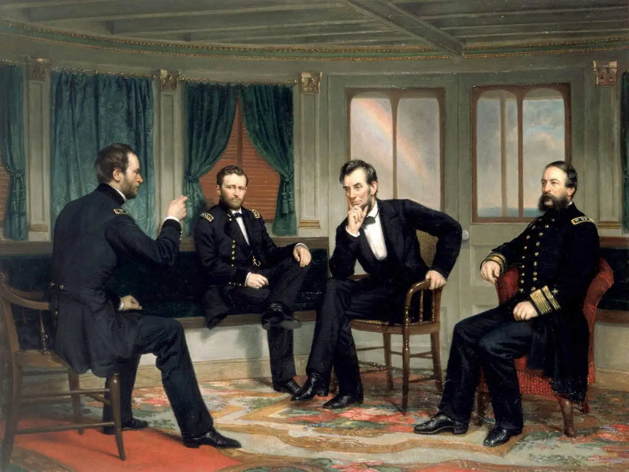 

SLALL Nice The Peacemakers President of Abraham Lincoln in His Office Retro Street Sign Household Metal Tin Sign Bar Cafe Car Mo