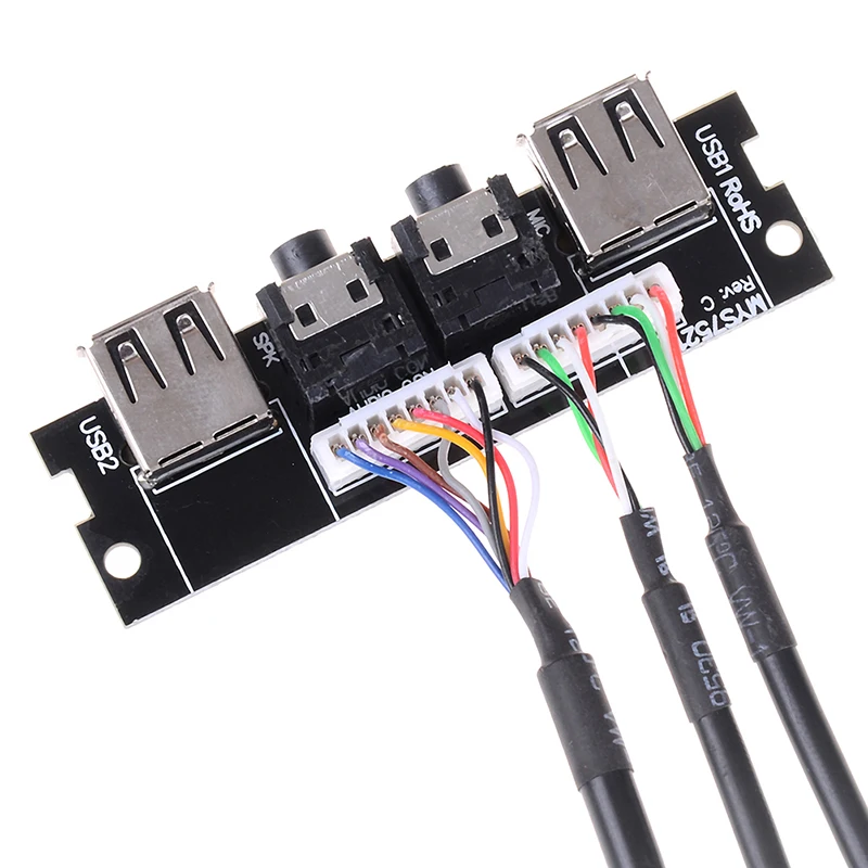 1 шт. аудио кабель ПК компьютерный чехол PCB передняя панель USB 2 0 порт микрофонный