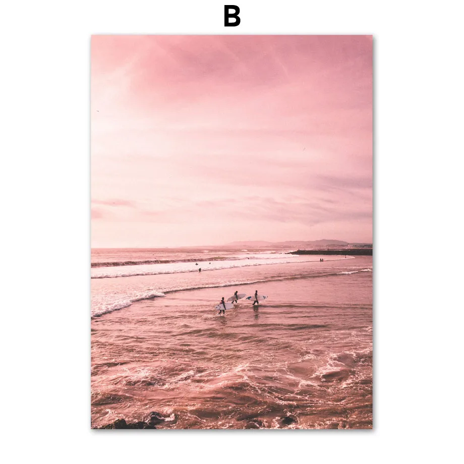 Розовый Морской церкви неоновый светильник набор городская улица Nordic печать