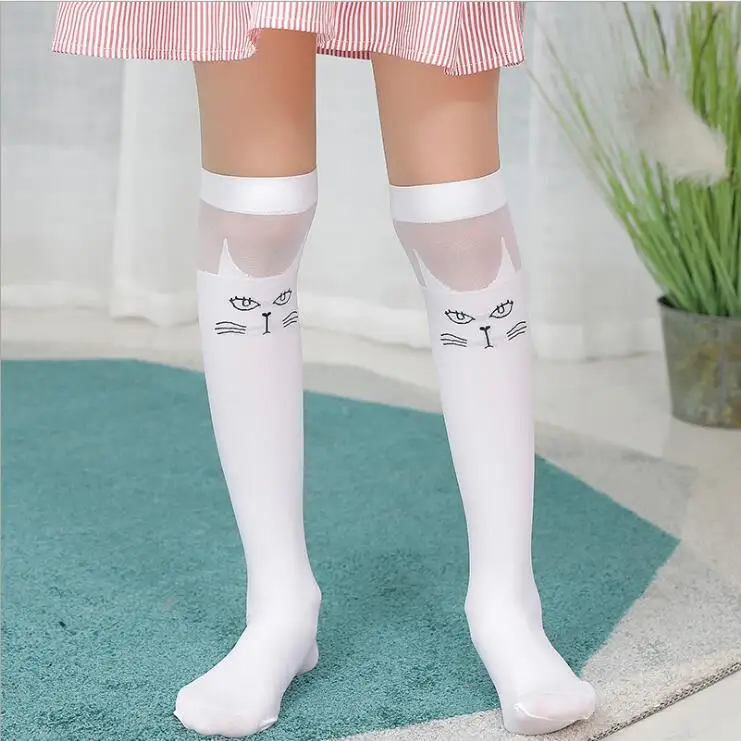Girl Socks 2 Носки для девочек 3-12 лет, длинные гетры до колена, милые носки для мальчиков и девочек, детские носки, милые детские носки, хлопковые носки с рисунком медведя для малышей - Цвет: Girl Socks 2