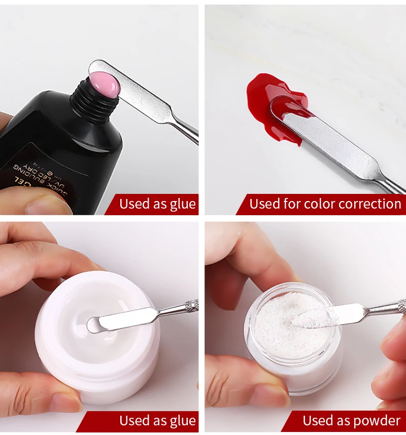 

1PC Dual Ended Nail Art Acrylic UV Gel Extension Builder Flower Painting Pen UV Gel Remover Spatula Stick Manicure Tool TSLM1