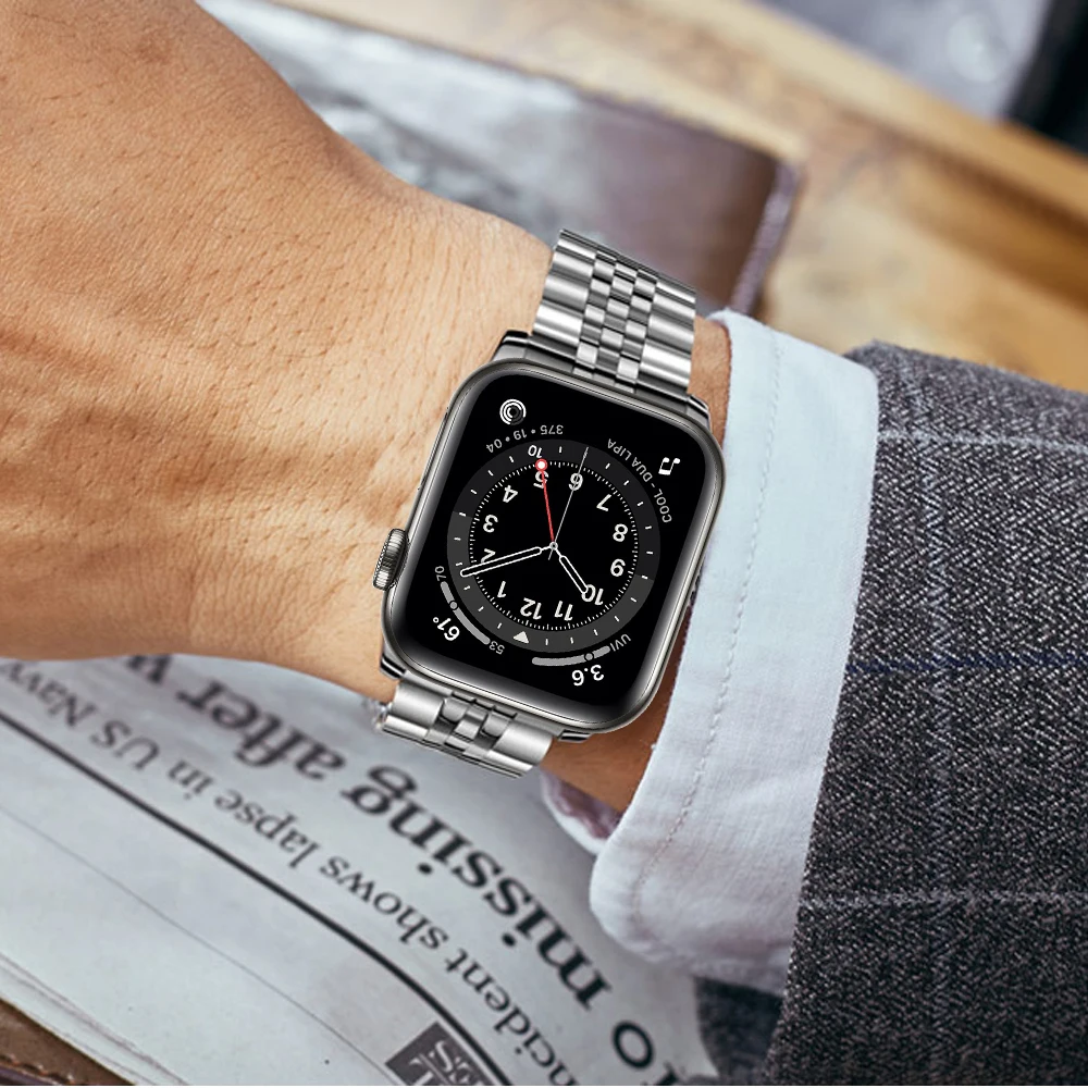 

Stainless Steel strap for apple watch se iwatch series 6 5 4 3 44mm 40mm 42mm 38mm band luxury link bracelet for men women bands