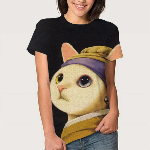 

Cartoon Cat 3d Printed T-shirt Casual Short Sleeve O-Neck Tops Clothes Printed 3D t shirt Men/Women Tees High Quality tshirt