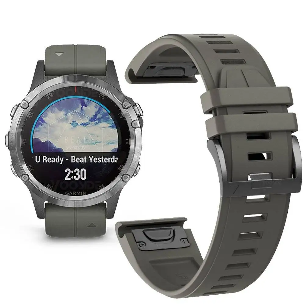 YOOSIDE Fenix 6X браслет 26 мм Quick Fit силиконовые спортивные водонепроницаемые часы ремешок для Garmin Fenix 5X5X Plus/Fenix 3 HR