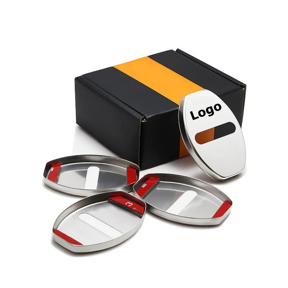 Для Audi с логотипом автомобиля дверные замки Защитная крышка для A1 A3 A4 A5 A6 A8 Q3 TT B5 B6