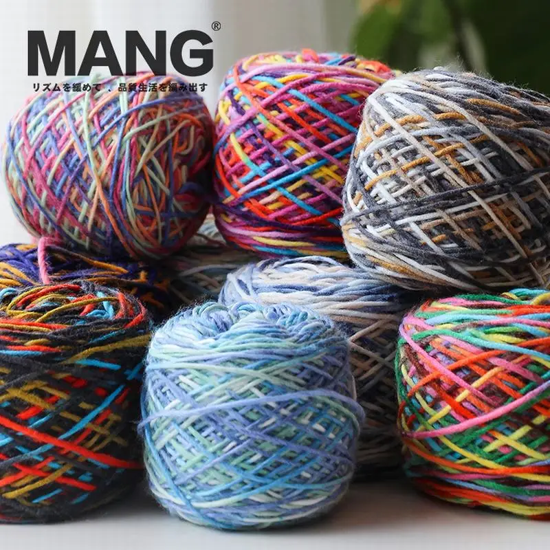 50 г/шт. ручная вязка смешанный цветной хлопок мягкая Радужная пряжа для вязания