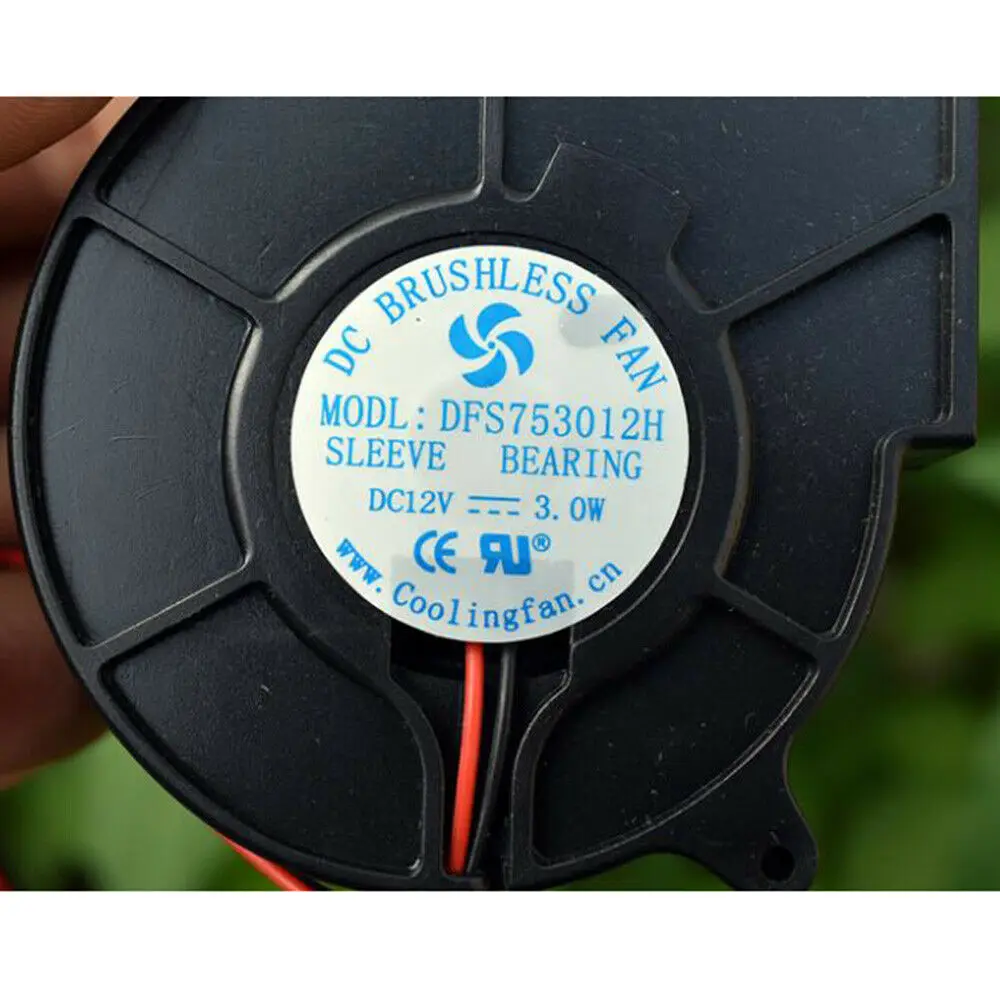 Миниатюрный бесщеточный вентилятор с большим объемом воздуха 7530 6-15 в 12 В