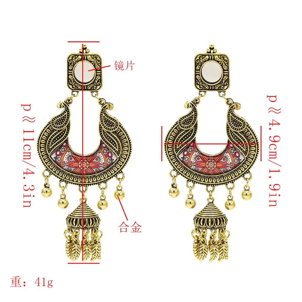 Серьги-подвески женские золотистые египетские Винтажные Ювелирные украшения в