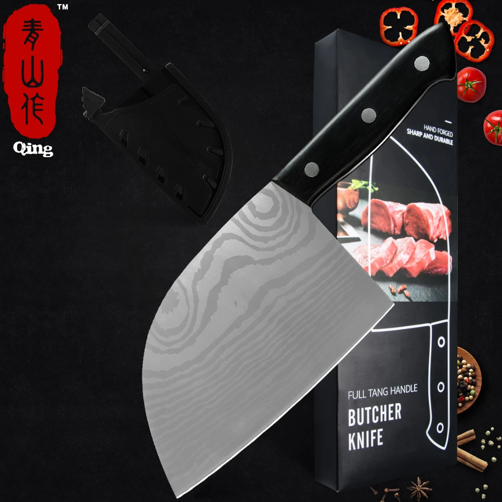 Походные ножи Qing 6 5 дюйма с полной ручкой от Tang Мясницкий Чоппер поварской нож