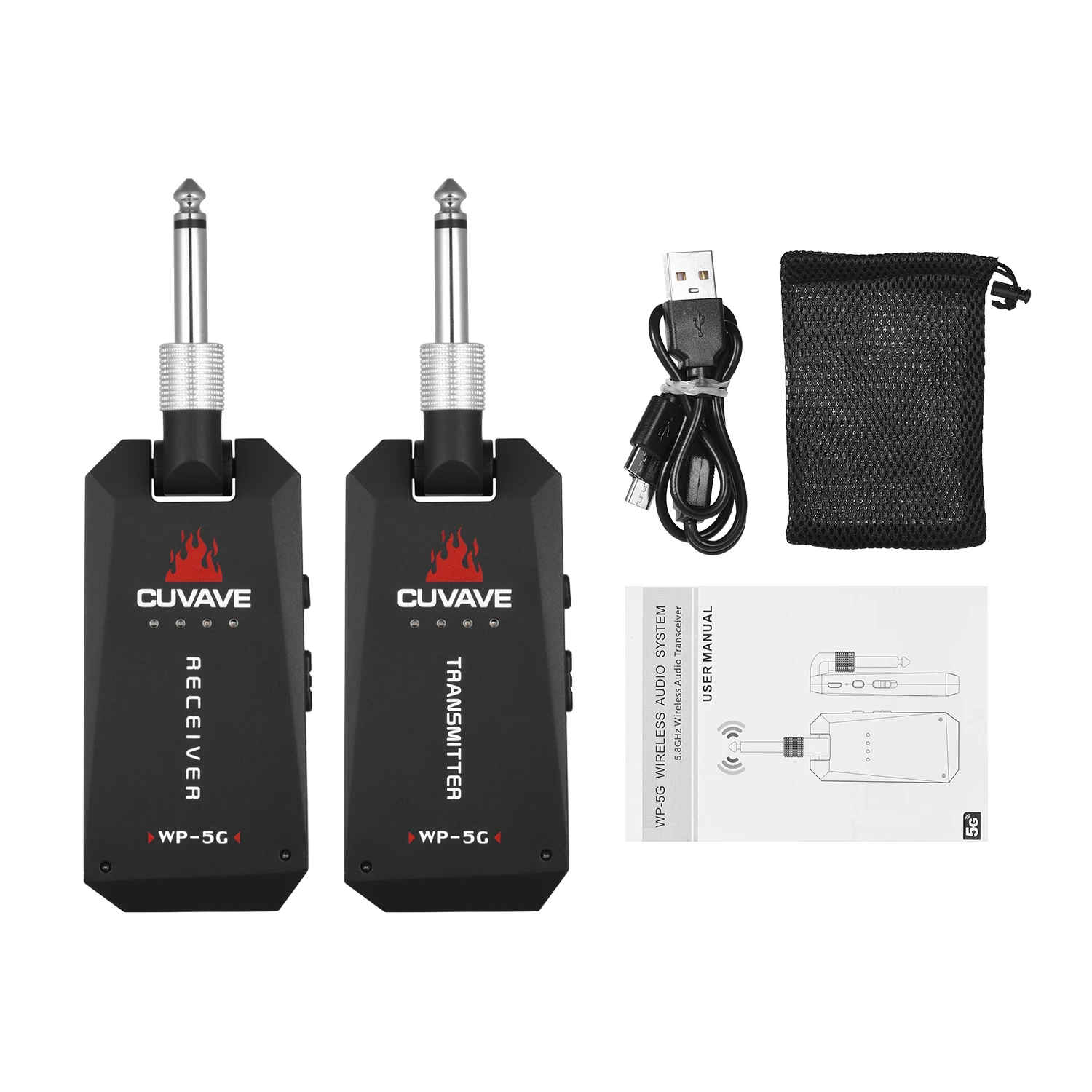 cuvave wp 5g drahtlose 58 ghz gitarre system wiederaufladbare audio sender und empfänger ism band für elektrische gitarren verstärker