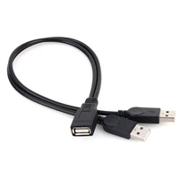 1 шт. 35 см USB 2,0 1 мама 2 папа y-разветвитель только кабель для синхронизации данных и зарядки (без передачи данных) Новый