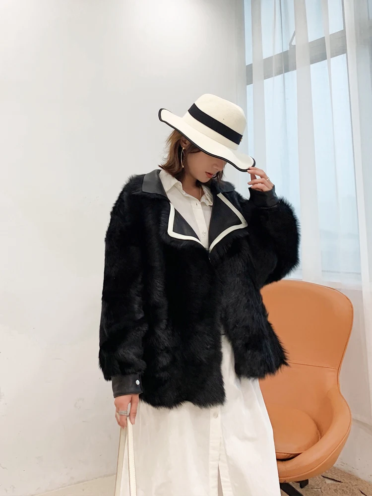 Зимняя женская куртка из натуральной кожи верхняя одежда модная теплая