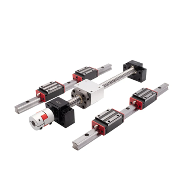 

Cnc Kit Linear Guide Rail 20mm Linear Rail Guides HGR20 500/550/600mm 2pc+HGH20CA +SFU1605-400mm 1 pc +1set bkbf12+coupling