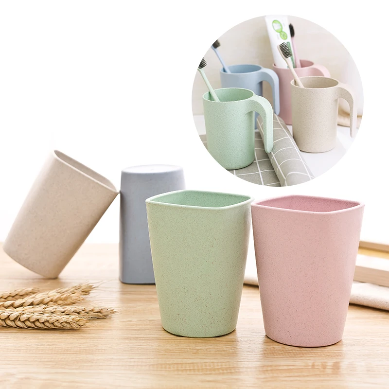 Пшеница PP материал воды чашки зубная щетка держатель стиральная стаканчик для