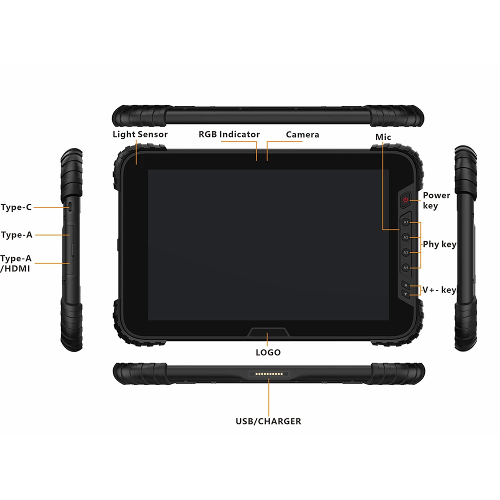 2022 Kcosit KB9 Rugged Tablets 10 Inch Android 10.0 IP67 Waterproof NFC GNSS RTK GPS MSM8953 4GB RAM Mapping PC Ublox M8n GPS images - 6