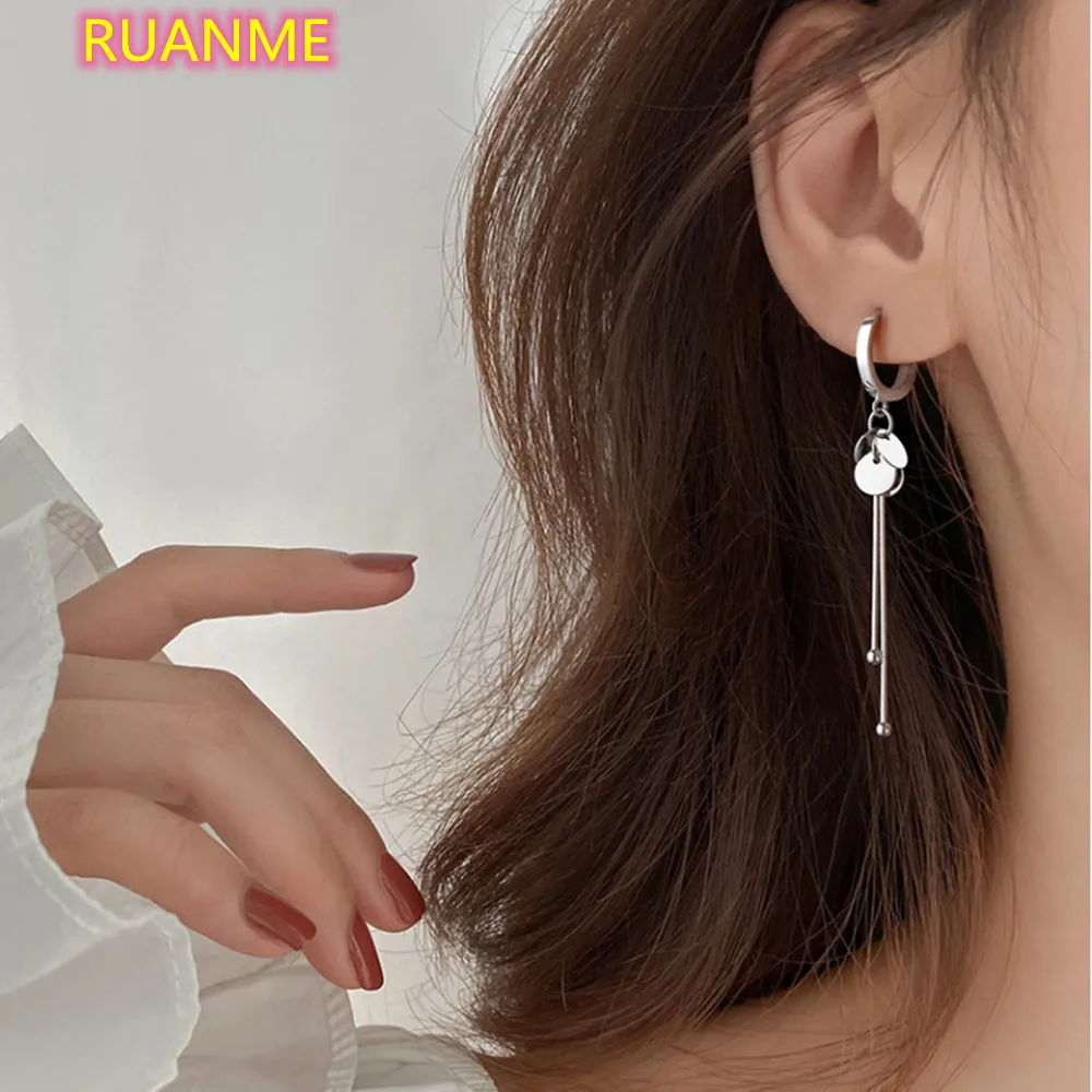 

Wafer Tassel Copper Ear Clip Earrings Long Temperament Elegant Vogue Female Party Decorations