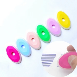 Стираемая нейтральная ручка 6 шт.компл., Специальный резиновый милый мультяшный Овальный ластик, Канцтовары для детей и студентов, подарки для школы и офиса