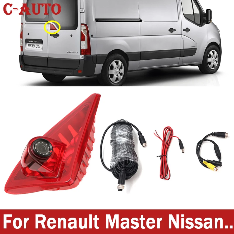 

12V Car Reverse Backup Rear View Camera Brake Light 3RD Night Vision For Renault Master Nissan NV400 Opel Movano 2010-2016