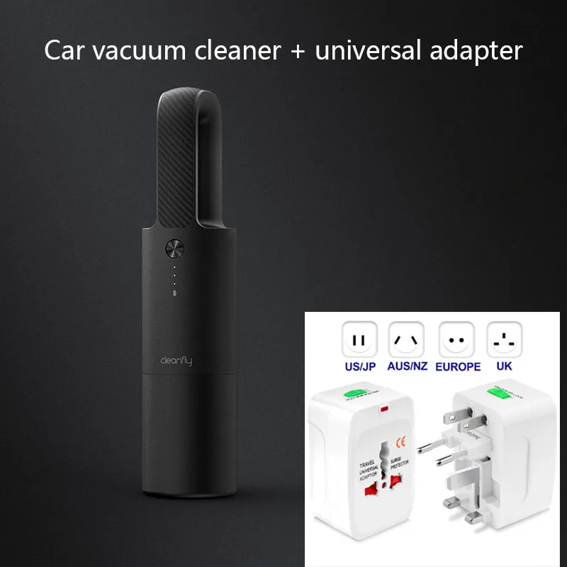 Cleaner Add Adapter XIAOMI Cleanfly/CoClean FVQ портативный автомобильный/Домашний Беспроводной Ручной пылесос для пылесоса с сильным всасыванием Быстрая зарядка - Цвет: Cleaner Add Adapter