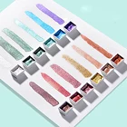 Набор акварельных красок 12 цветов металлик акварельные краски в наборе цвет Золотая краска Акварельная кисть для рисования акварельный пигмент товары для рукоделия