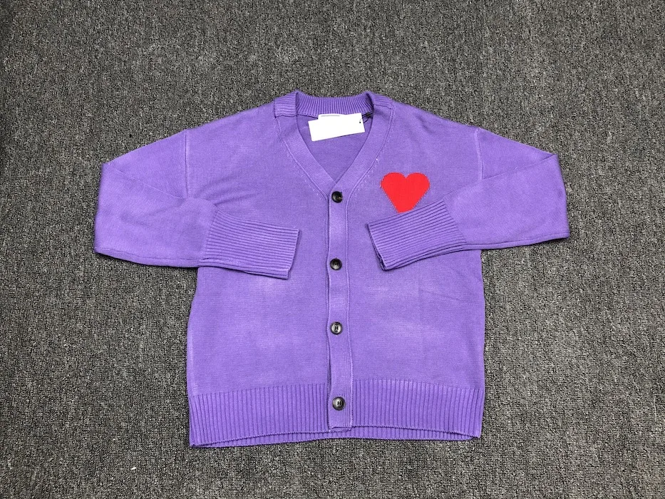 

Women Men Letter Cardigan Beige Black Purple Color Long Sleeve V Neck Single Breasted Knitted Sweater Coat New Spring Autumn