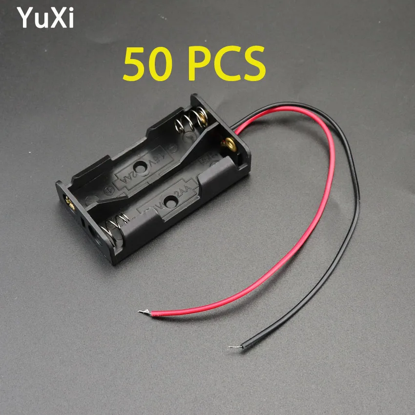 50 шт. AA Размер Аккумулятор Чехол для хранения коробка держатель с 2 слотами DIY