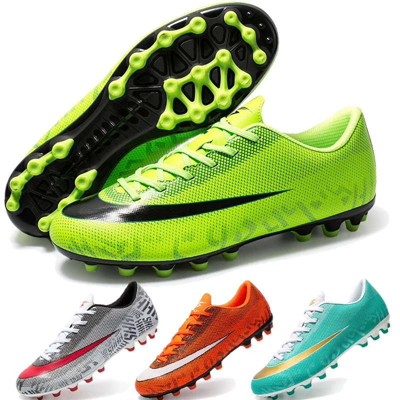 

Унисекс футбольная обувь с длинными шипами, ботильоны для футбола, FG, уличные футбольные бутсы с травой, футбольная обувь, Chuteira Futebo, мужские ...