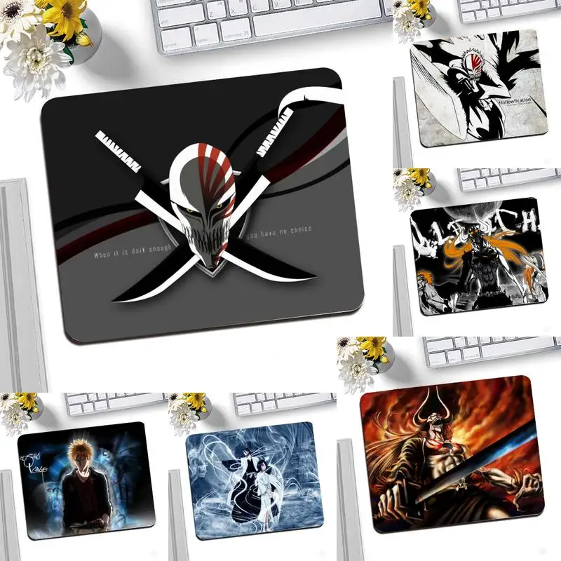 

Japanese Bleach Anime Unique Desktop Pad Game Mousepad Desktop Mousepad Gaming Small Mouse Pad 25X20CM Keyboard Mat
