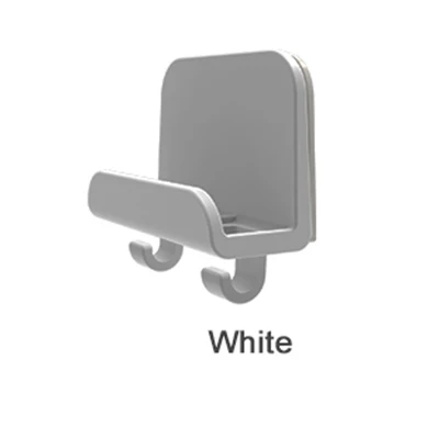 White Держатель для планшета, настенное крепление, подставка для iPad, поддержка, кабели для хранения iPhone/samsung Galaxy/kindle paperwhite и домашний крючок, вешалка - Color: White