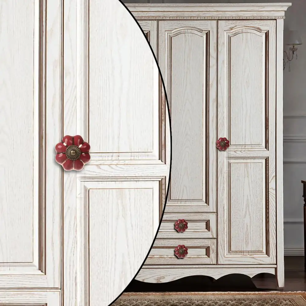 Ручки для шкафа Saim 12 шт. керамические ручки ручка выдвижного ящика с винтом