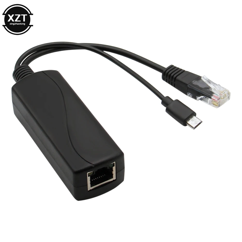 6 кВ анти помех Мощность по Ethernet 48 В до 5 3A 12 Вт активный сплиттер POE Micro USB разъем для