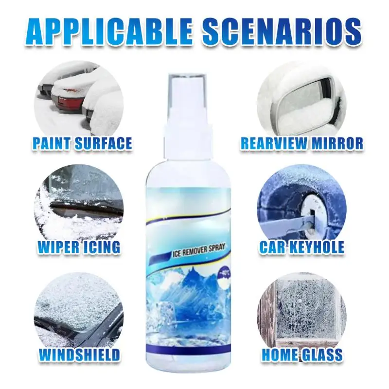 

Ice Remover Spray Snow Melting Agent for Car Window Glass Melting Snow in Winter Car Wash Maintenance Curing Agent