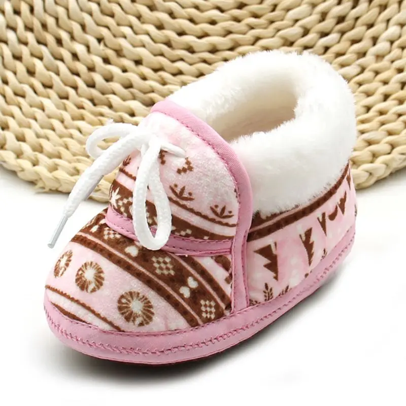 Осенне-зимние теплые флисовые сапоги для маленьких мальчиков и девочек милые Нескользящие удобные ботиночки высокого качества в стиле пэчворк для детей 0-18 месяцев