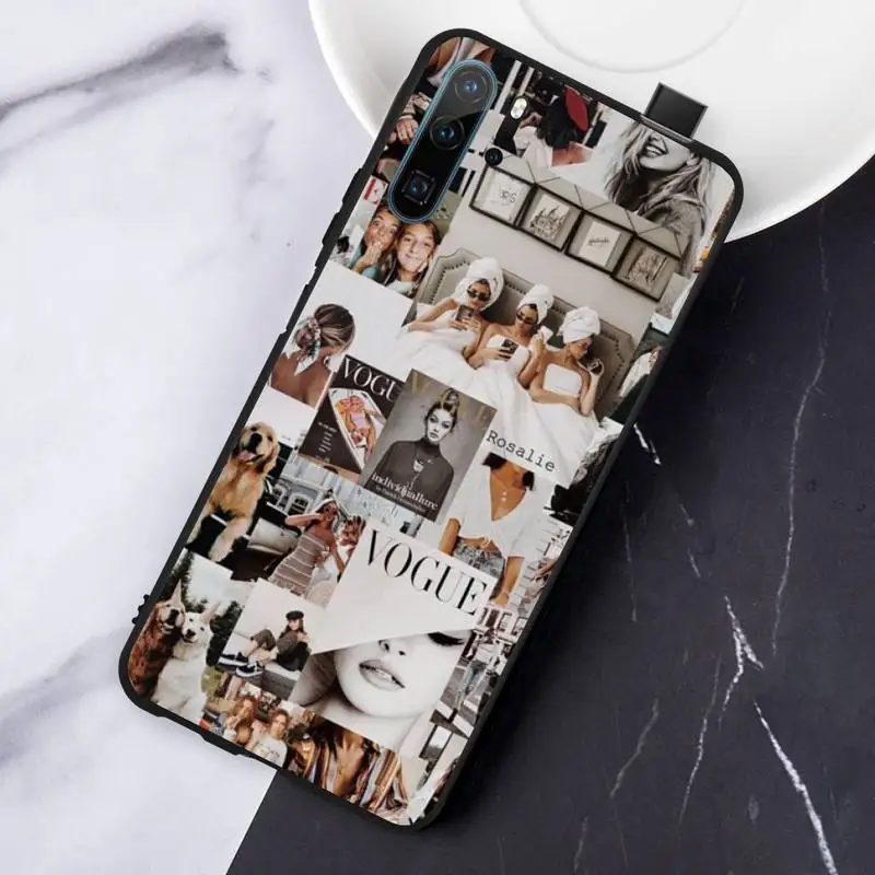 

Fashion Vogue magazine art pattern luxury Phone Case shell For Huawei honor Mate P 10 20 30 40 Pro 10i 9 10 20 8 x Lite