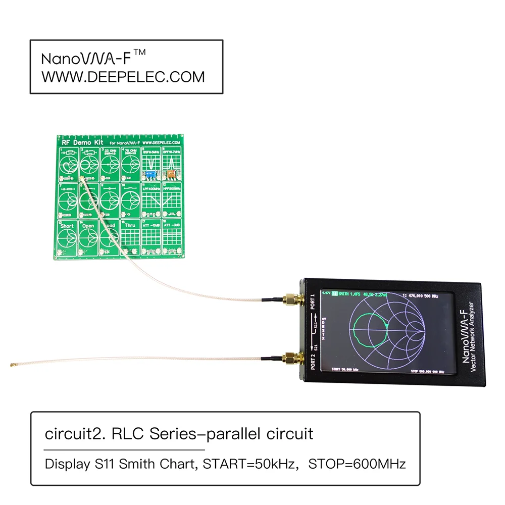 NanoVNA-F обновленная версия 4,3 дюймов ips TFT lcd HF VHF UV векторный сетевой анализатор 50 k-1 ГГц 5000ма батарея
