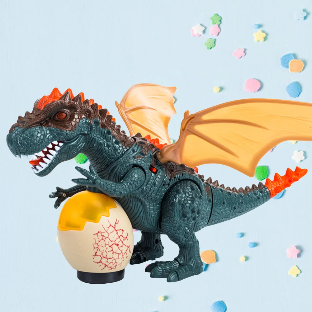 

1pc Electric Dinosaurs Model Automatic Walking Glow with Light Sound Swing without Battery for Boys Kids