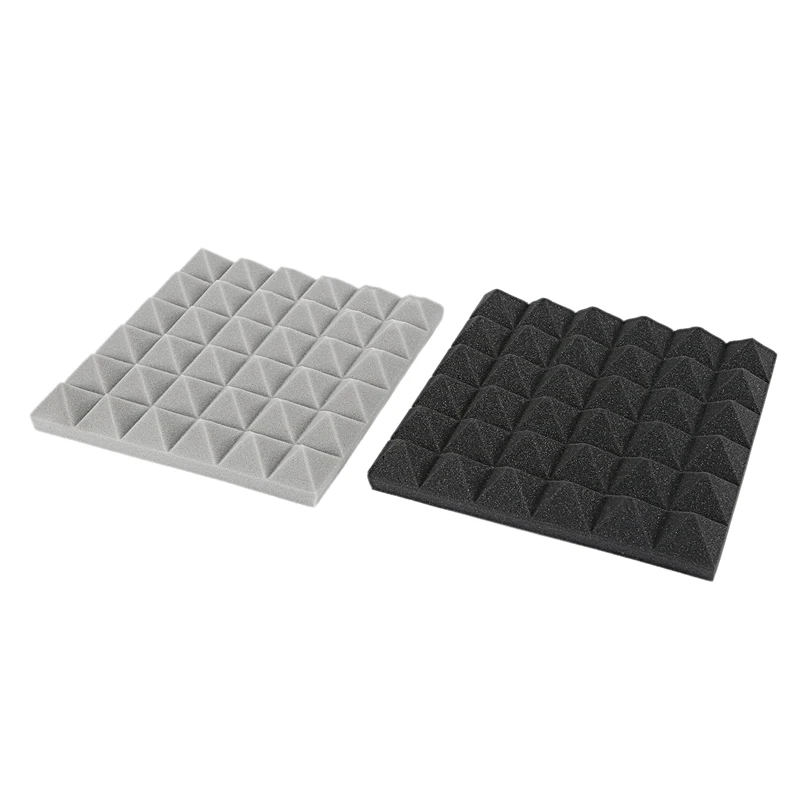 Древесный уголь акустическая пена плитка звукоизоляция пены панели студия 2x10x10