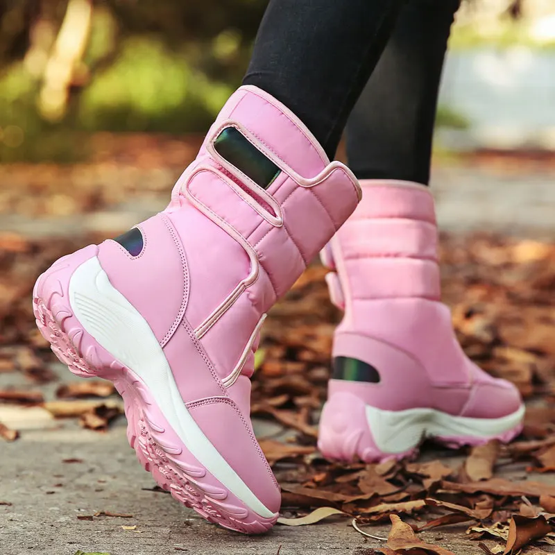 Женские зимние ботинки Vanmie водонепроницаемые теплые с мехом Размеры 35 42 зима